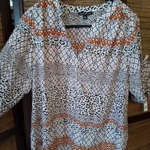 NWT Zac & Rachel blouse, animal print -2x